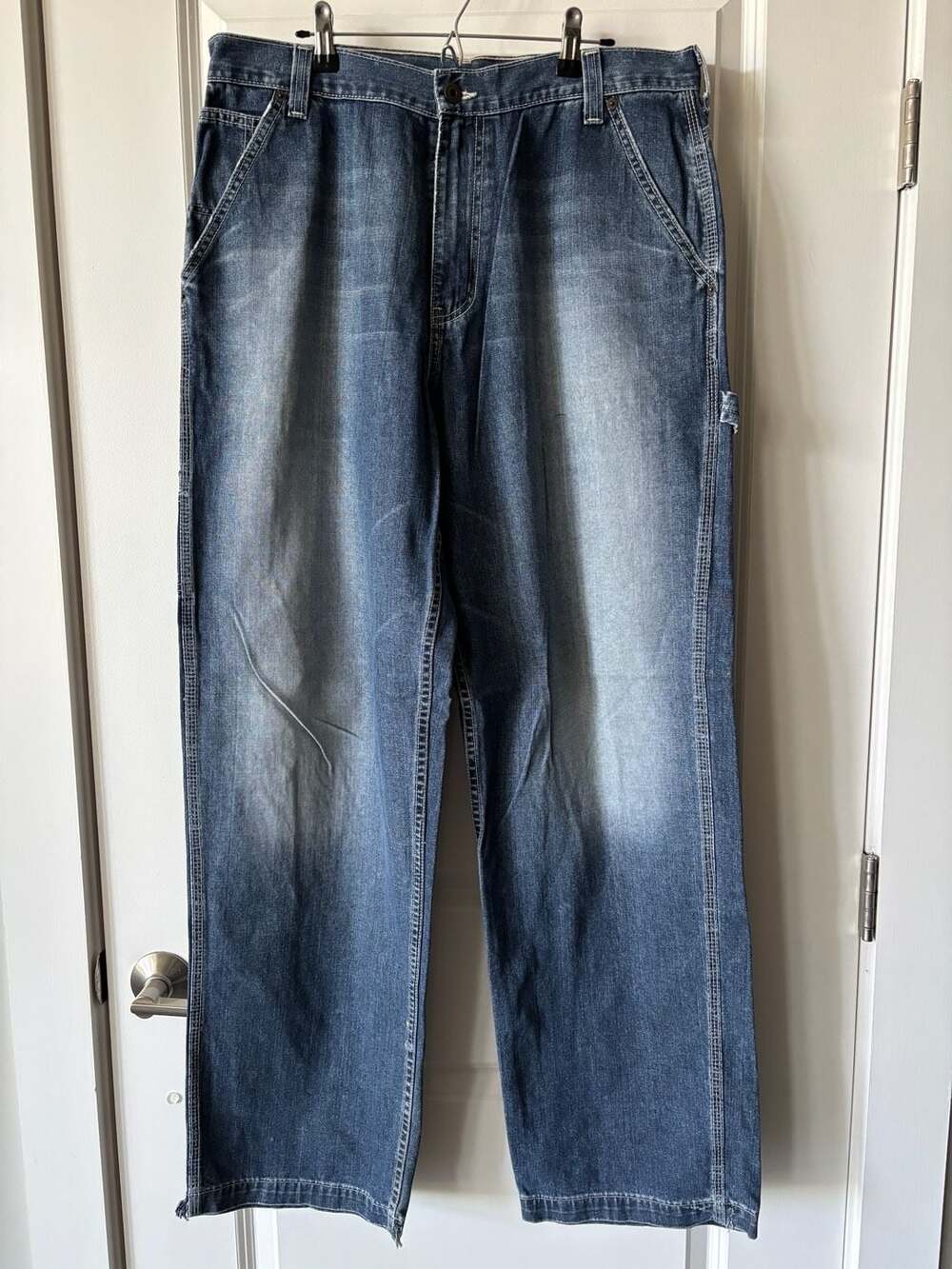 Abercrombie And Fitch 2003 VTG RARE Carpenter Jeans 34L Dark Faded Blue